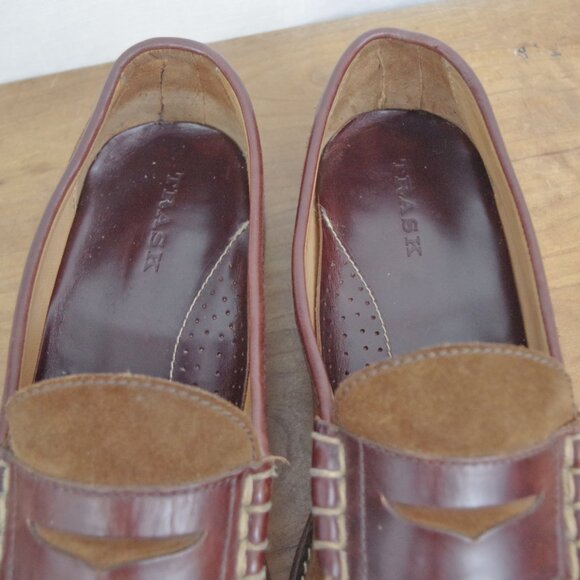 EUC HS Trask Suede and Smooth Leather Two Tone Penny Loafers 13 main image 5